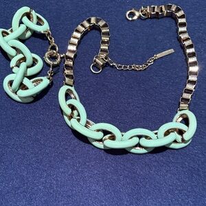 Anthropologie Modern Mint Link Chain Bracelet - and necklace Brand: